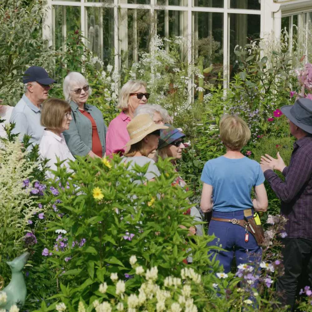 Happy Guest with Nuala and Conall at Ardán Garden